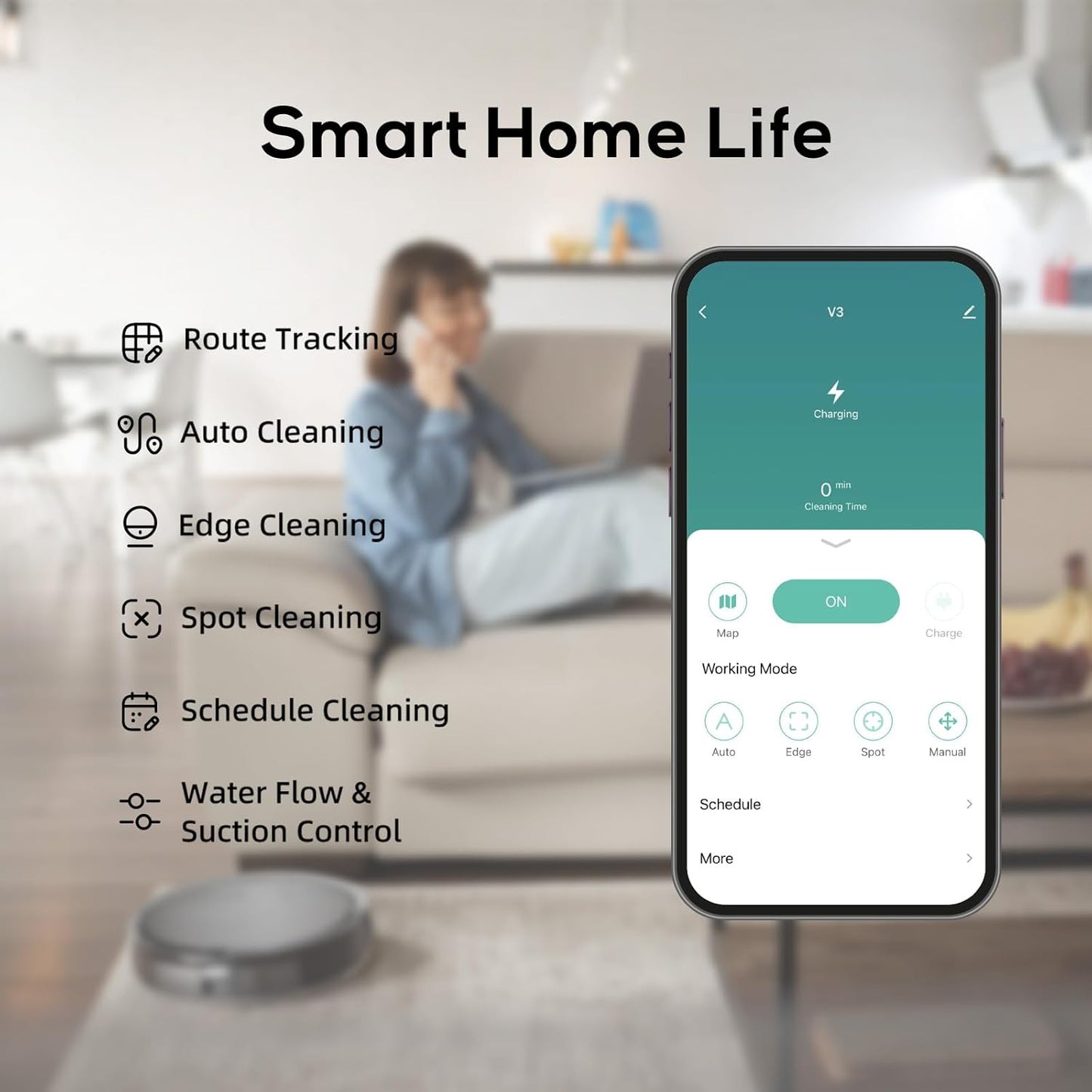 V3 Smart Robot Vacuum & Mop Combo