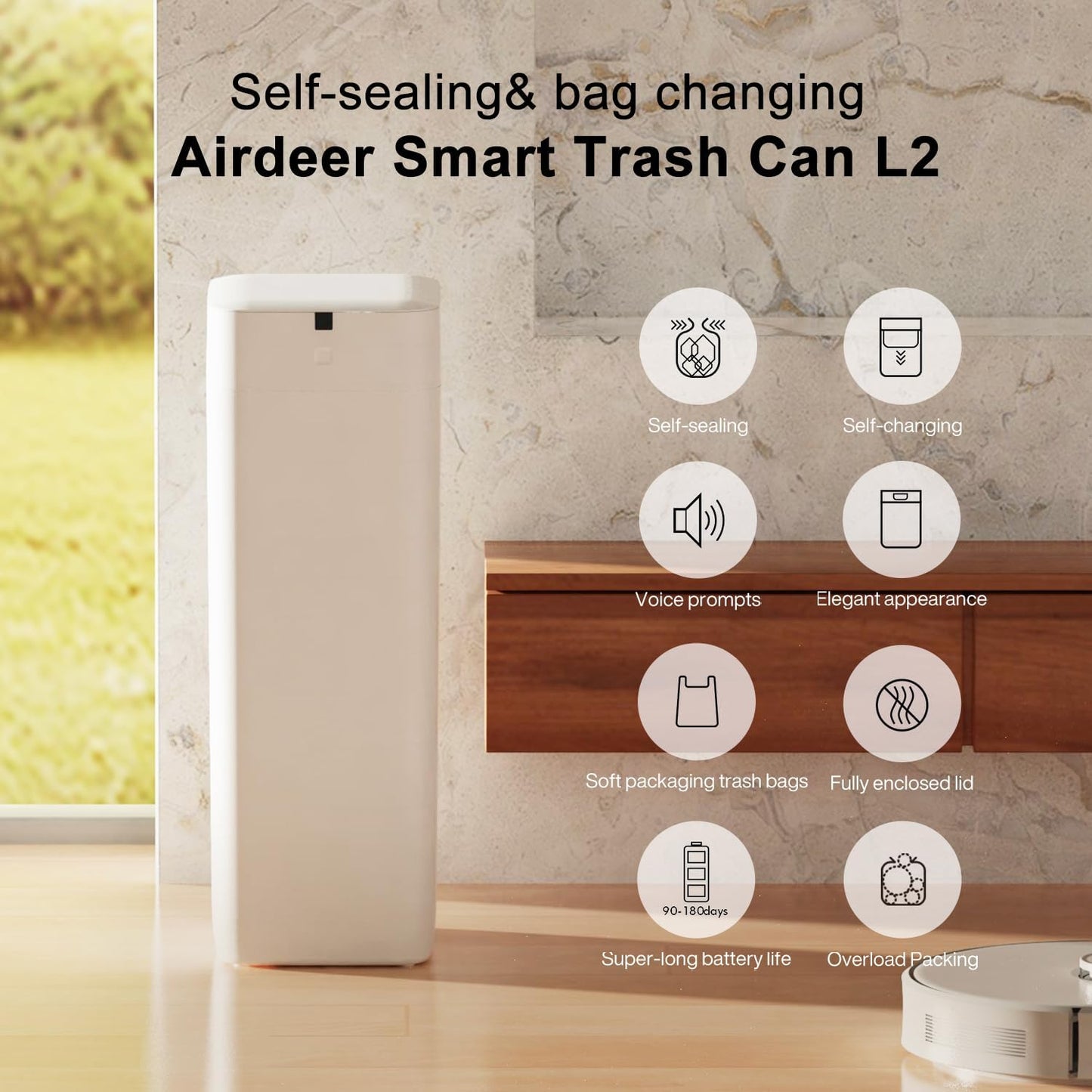Airdeer L2 Smart Automatic Trash Can